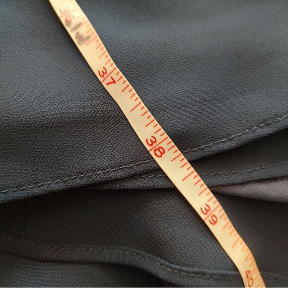 S L Fashions Navy Blue Chiffon Tiered Sequined Dress With Jacket. Size 16 - Picture 13 of 14